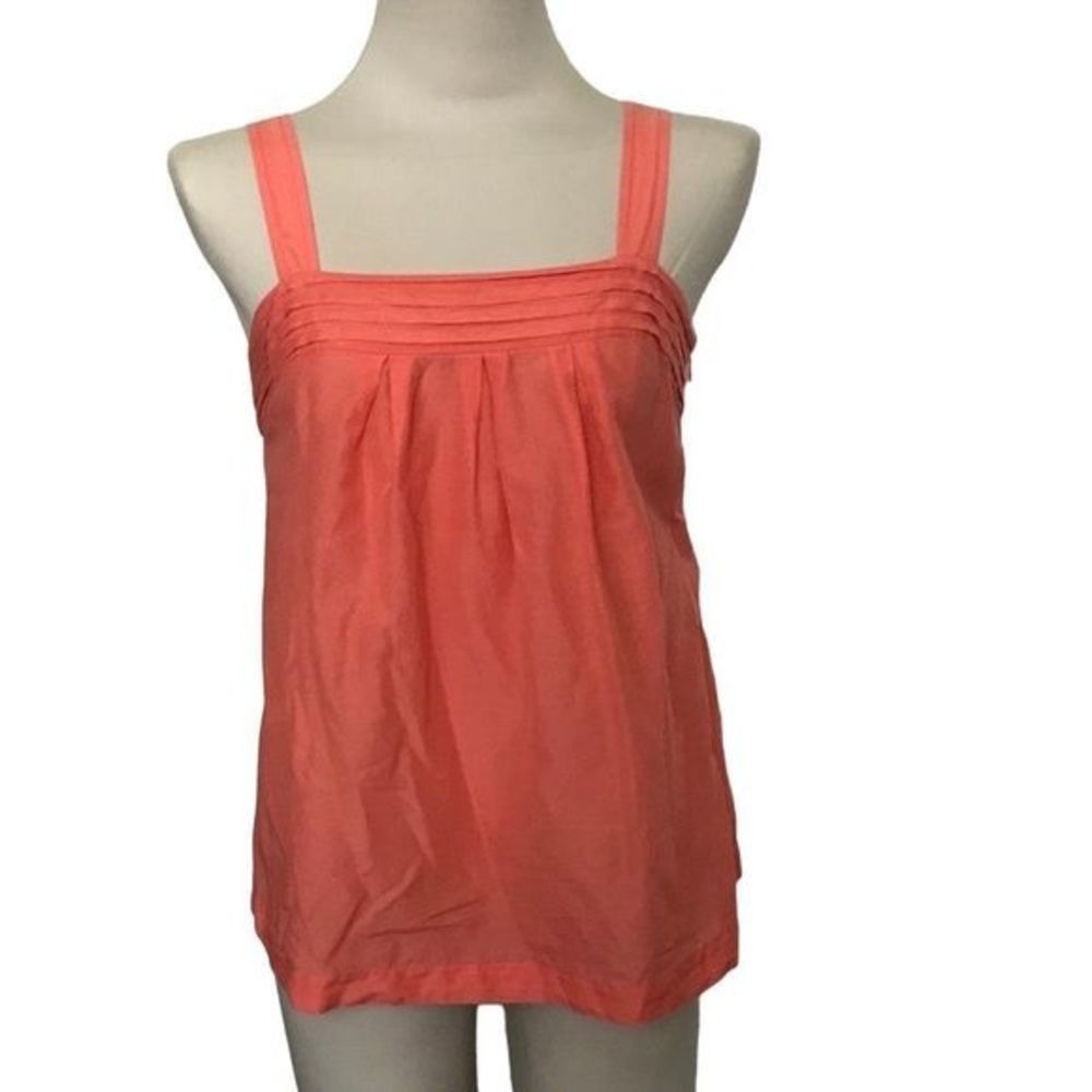 Banana Republic Coral Cotton Silk Blend Sleeveless Blouse Top SZ 8P‎